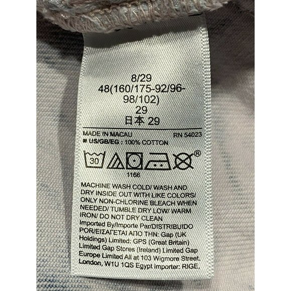 NWT GAP Cheeky Straight Jeans 8/29 High Rise Blue Pink Tie Dye #554698 - Picture 6 of 7